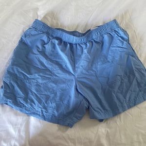 Columbia 5in light blue womens shorts.